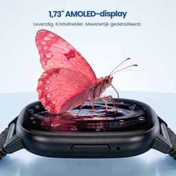 Avalue Smartwatch Dames & Heren - 1,8" AMOLED - Bluetooth Bellen - Hartslag & Bloedzuurstof - Slaaptracker - - Meerdere Sportmodi - Geschikt voor Android en iOS - Zwart — thumbnail 4