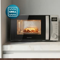 Magnetron met Grill - Compacte Oven - Snel Eten Bereiden - 3DWave Technologie - 20 Liter Inhoud - Zilver — thumbnail 4