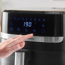 Heteluchtfriteuse - Airfryer - Gezond Koken - 9 Kookfuncties - 5.5 Liter - Zwart — thumbnail 2