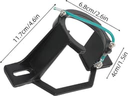 Montagebeugel Plafondventilator - Ventilator Ophanging - Stabiele Ventilatie - Voor Schuine Plafonds - 11.7 cm - Zwart — thumbnail 4
