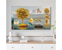 TV Hoes - Scherm Beschermer - Stof Vrij Houden - Universele Pasvorm - 140-165cm - Goudkleurig Hert