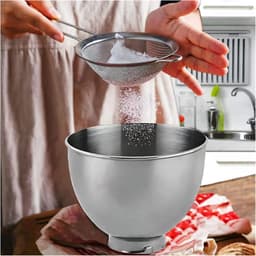 Mengkom van staal - Keukenmachine kom - Bakken en Koken - Standaard formaat - 5Qt capaciteit - Zilverkleurig — thumbnail 4