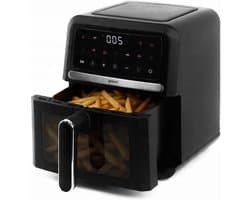 Heteluchtfriteuse - Airfryer Frituurpan - Gezond Koken - Kijkvenster met Verlichting - 5 Liter - Zwart
