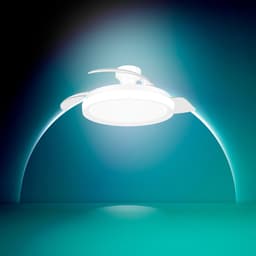 Philips Bliss Plafondventilator met ingebouwde LED-lamp - 3 Intrekbare bladen, diameter: 106cm - 4500 Lumen - Instelbaar wit licht van 2700K tot 6500K - Dimbaar tot 5% - Afstandsbediening - Wit met glinstering — thumbnail 3