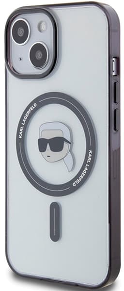 Karl Lagerfeld Karl's Head Serie - Transparante MagSafe Hoes - iPhone 15 - 3D Effect — thumbnail 5