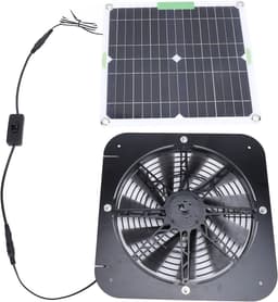 Zonne Uitlaatventilator - Zonnepaneel Ventilator - Lucht Circulatie - 100W Hoog Rendement - 13.5 Inch Fan - Zwart — thumbnail 5