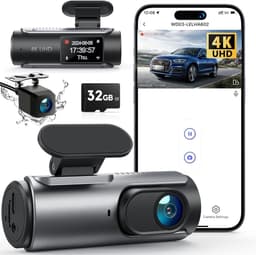 TIM® Dashcam voor Auto Voor en Achter - Dashcam - Zwart - 8cm x 4cm x 5cm — thumbnail 1
