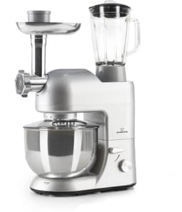 Klarstein Blender Knetmaschine keukenmachine met Fleischwolf, 2000W Teigmaschine klein, 6 standen, Schneebesen - & Knethaken, planetair , roermachine met Mixer, keukenmachines met 5L kom - 1800W 5,2L - voor Keuken - RVS - Standmixer — thumbnail 1