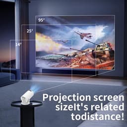 Dailygoods - Draagbare Miniprojector, 1080P Full HD met Bluetooth Ondersteuning — thumbnail 4