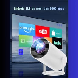 TIM® Draagbare beamer - Beamer - Projector - Mini Beamer - Wit - 10cm x 10cm x 15cm — thumbnail 3