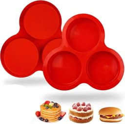Eiervormen voor de airfryer (2 stuks) - Ronde eiervormen, mini ronde muffinvormen, siliconen bakvormen. Geschikt voor het maken van eieren, ontbijtsandwiches, cupcakes, muffins, hamburgers, pannenkoeken, taarten en Italiaanse gebakken eieren. — thumbnail 1