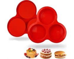 Eiervormen voor de airfryer (2 stuks) - Ronde eiervormen, mini ronde muffinvormen, siliconen bakvormen. Geschikt voor het maken van eieren, ontbijtsandwiches, cupcakes, muffins, hamburgers, pannenkoeken, taarten en Italiaanse gebakken eieren.