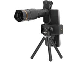 Store_7 - Mobiele Telefooncameralens - 32x Vergroting - Dubbele Afstelclip - Ultragroothoek en Fisheye-lens - Geschikt voor Smartphone - Zwart