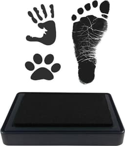 Set voor hand- en voetafdrukken – Herbruikbaar inktkussen – Afdrukset voor huisdieren – Afdrukset voor baby's – Inktkussen voor kinderen – Inktkussen voor vinger- en voetafdrukken – Inkt voor hand- en voetafdrukken – Voetafdruk – Inktkussen – 9x6x2cm — thumbnail 1