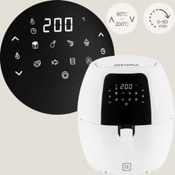 Zeegma KNAPPER GRAND Airfryer XXL - Heteluchtfriteuse 1800 W met 9 Kookprogramma’s, 6L Mand, 7,7L Kom, Temperatuurbereik van 60-200°C, Vaatwasmachinebestendig, Snelle Opwarming en Vetvrije Bereiding van Maaltijden voor het Hele Gezin — thumbnail 15