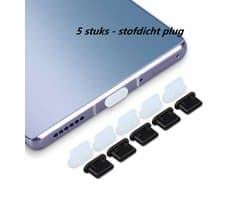 5 stuks -Stofdichte Plug voor USB-C poort -Rubber -Stofkapje beschermkapje voor USB C- Geschikt voor oplaadpoorten telefoon/laptop/desktop - Wit