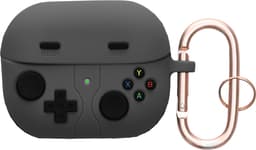 kwmobile Hoes geschikt voor Samsung Galaxy Buds 3 / Galaxy Buds 3 Pro - Siliconen cover voor oordopjes in zwart - Gameconsole design — thumbnail 1