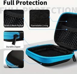 Oortjes Opberg Hoesje Voor Earphnes I Case Voor In-ear koptelefoon I Oortyejs Case | Headphone Organizer | Opbergcase Laadkabels I Zwart — thumbnail 5