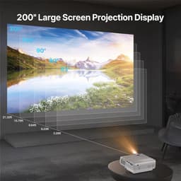 Draagbare Bluetooth Mini Projector - 10000 Lux 1080P HD Beamer voor Thuis en Buiten — thumbnail 4