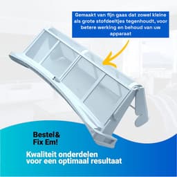 Fixem® Geschikt voor Aeg, Electrolux, Zanussi Filter 1366019014, 8581366019017 pluizenfilter - pluizenzeef droger filter - 325x310x75 mm - 1 Stuk — thumbnail 8