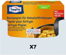 Toppits Airfryer Papier 20 cm - 7 x 20 stuks - Voordeelverpakking — thumbnail 1
