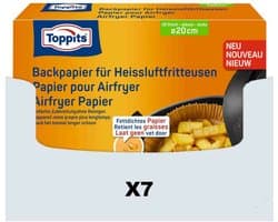 Toppits Airfryer Papier 20 cm - 7 x 20 stuks - Voordeelverpakking