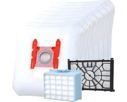1x Motor filter en 8x stofzuigerzakken set geschikt voor Bosch Series 6 en Move On BGL35MON en BGL35MOV - Vervangt G ALL, BBZ156HF en BBZ02MPF 00579421 00576833 - stofzak en HEPA filter