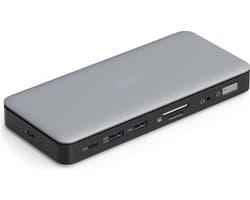 Digitus DA-70917 USB-C dockingstation Incl. laadfunctie, Geïntegreerde kaartlezer, Ondersteunt 8K@30 Hz (1x) / 4K@30Hz