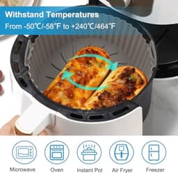 Set van 3 Silicone Bakvormen - Herbruikbare Accessoires voor Heteluchtfriteuse - 16,5 cm Vorm + Penselen — thumbnail 9