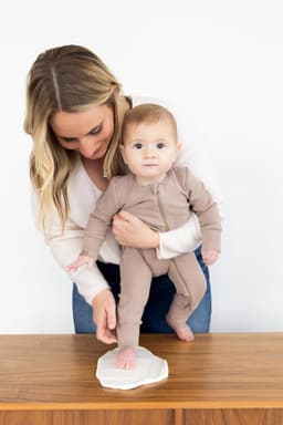 DIY Baby Hand- en Voetafdruk Set - Klei Aandenken voor Pasgeborenen - Cadeau Nieuwe Ouders — thumbnail 3