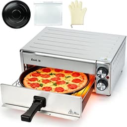 Elektrische Pizzaoven en Heteluchtfriteuse (Airfryer) - RVS, 1800W, Timer & Temperatuur Instelbaar — thumbnail 1