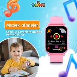 TeddiQ Playwatch - Kinder Smartwatch - Kinderhorloge - Roze - 31 educatieve games - Smartwatch Kind - HD Scherm — thumbnail 12