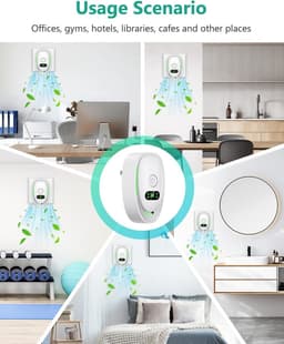 Stekker-luchtreinigers – Luchtreinigers met negatieve ionen – Draagbare mini-luchtreinigers – 4-pack – Stille werking – Ideaal voor keukens, slaapkamers en kantoren – Verwijdert effectief geuren van huisdieren en tabak — thumbnail 7