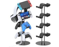 Gaming Controller & Headset Houder – 4-Laags Gaming Organizer met Kabelhouder – Bureau Standaard voor Controllers en Koptelefoon