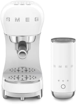 SMEG ECF12CREU Espressomachine Set – Melkopschuimer – 15 bar – Wit – 50’s Style — thumbnail 1