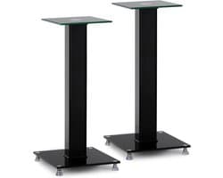 Set van 2 Stijlvolle Hoge Luidsprekerstandaards met Glasplaten - Verstelbaar