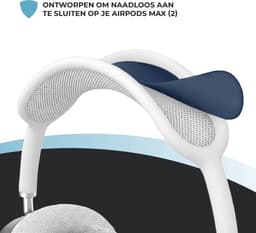 Shieldcase Beschermset geschikt voor Apple Airpods Max 1/2 - Siliconen covers / bescherming - 4 delige set - Hoofdband cover - Oorkap Beschermers & Reishoes - 4 in 1 set - Donkerblauw — thumbnail 3