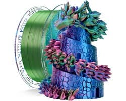 Driekleurig Zijdeglans PLA Filament 1,75 mm - Rood Blauw Groen - 1 kg voor 3D Printer
