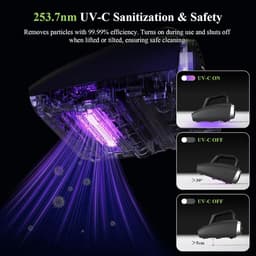Mijtzuiger voor matrassen met UV-licht, 15 kPa, 60 °C hete lucht, 450 W, dubbel borstelsysteem voor stof en dierenharen — thumbnail 5