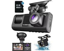 RWB® Dashcam Voor en Achter - Dashcam - Dashcams - Zwart - ‎7 x 15 x 11 cm