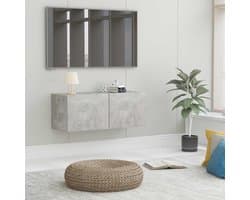 Tv-kast - Opbergkast - Woonkamer - Wandmontage - 80x30x30 cm - Betongrijs