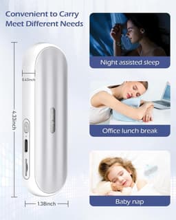 Slaapsprekers - Onderkussen Bluetooth Speaker - Bluetooth-kussenluidspreker - Botgeleiding Technologie - Witte Ruis - Draadloos - Voor een betere nachtrust - Mini Under Pillow Speaker - Wit — thumbnail 5