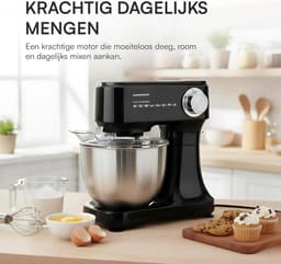 Planetaire Keukenmachine met 600W Vermogen en RVS Kom — thumbnail 5