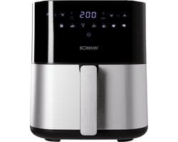 Airfryer 5 Liter met 8 Programma's en LED Display Zwart RVS
