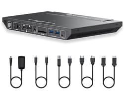KVM Switch Dockingstation voor Laptop & Desktop met 100W Opladen en Dual 4K@60Hz Monitor Ondersteuning