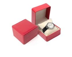 Individuele horlogeopbergdoos - Doos voor armbanden en sieraden - Gemaakt van PU-leer - Draagbare horlogestandaard - Geschikt voor polshorloges en smartwatches