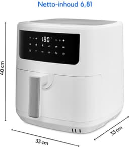 Quvo® Mini airfryer - Airfryer - Airfryer klein - Wit - ‎40cm x 33cm x 33cm — thumbnail 9
