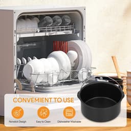 Cake Barrel, 6/7/8 inch Ovenschaal Anti-aanbak voor Airfryer Cake Barrel Airfryer Accessoires Brood Bakmand Pizza Plaat Grill Pot Mat Taart Bakplaat(7inch) — thumbnail 4