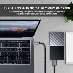 Externe Schijf Kabel - Data Kabel - Snelle Data Overdracht - Dubbel Afgeschermde Kern - 5Gbps USB 3.0 — thumbnail 4