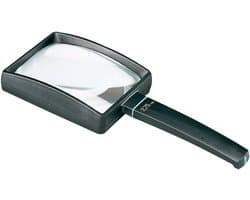 Leesvergrootglas - Vergrootglas Met Handvat - Lezen En Foto's Bekijken - Krasbestendige Lens - 100x75mm - Zwart